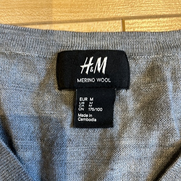 H&M merino wool gray sweater. - Picture 2 of 3